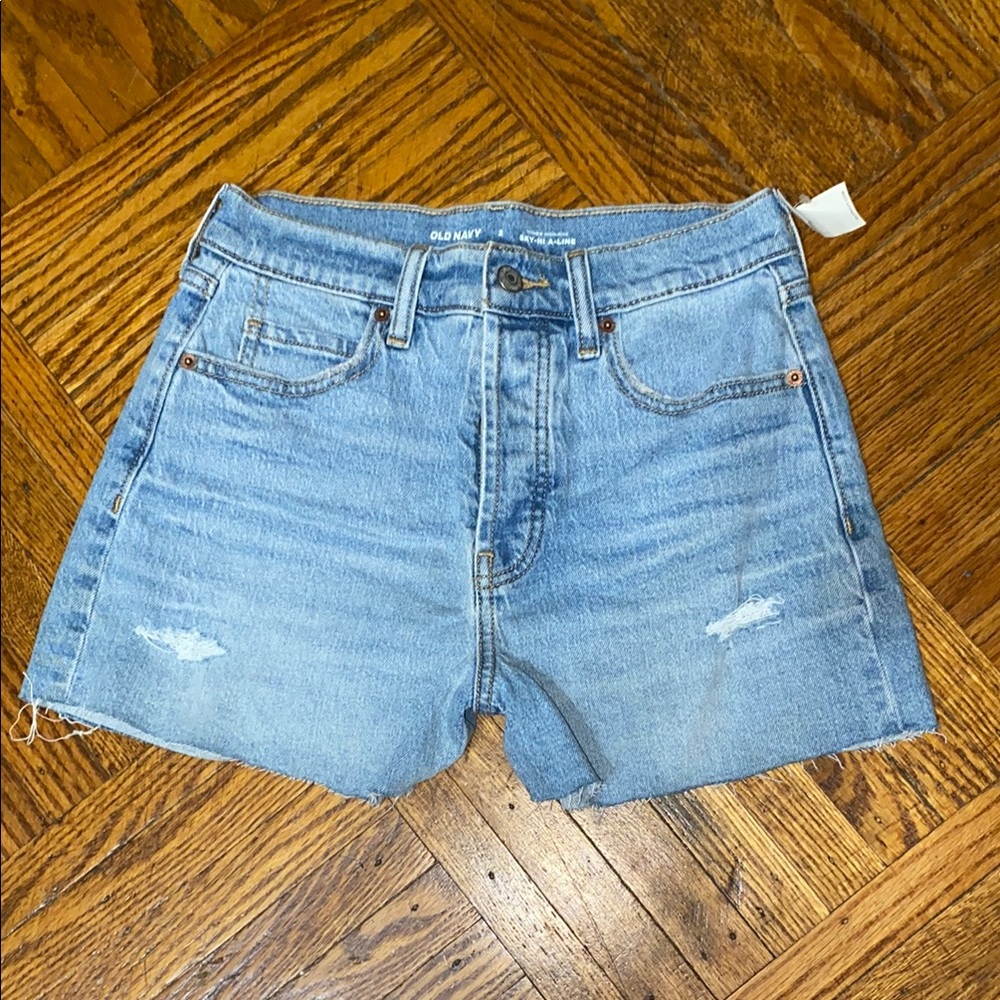 NWT Old Navy Sky-Hi A Line Jean Shorts